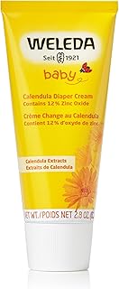 Weleda Baby Calendula Diaper Cream, 2.8 Fluid Ounce, Plant Rich Protection with Calendula, Chamomile, Sweet Almond Oil, Lanolin and Zinc Oxide