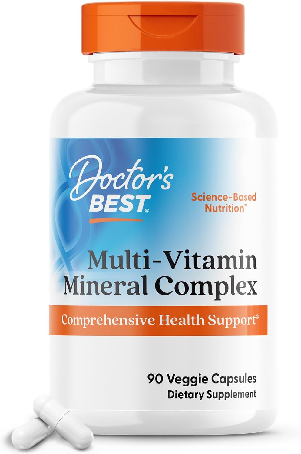 Doctors Best Multi-Vitamin Mineral Complex, Comprehensive Health Support, Non-GMO, Gluten Free, Vegan 90 Veggie Capsules