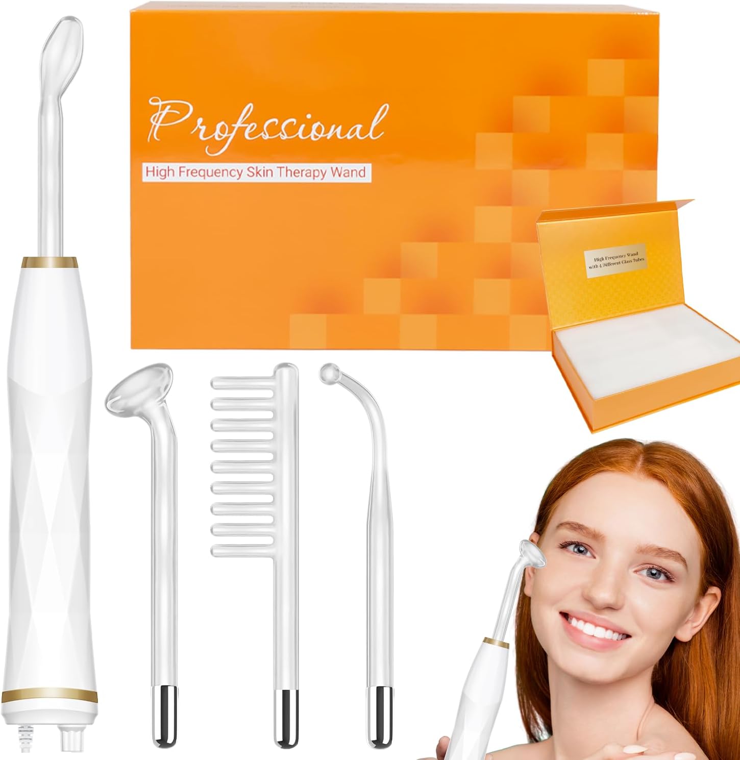 High Frequency Facial Machine, TUMAKOU Neon Portable High Frequency Wand