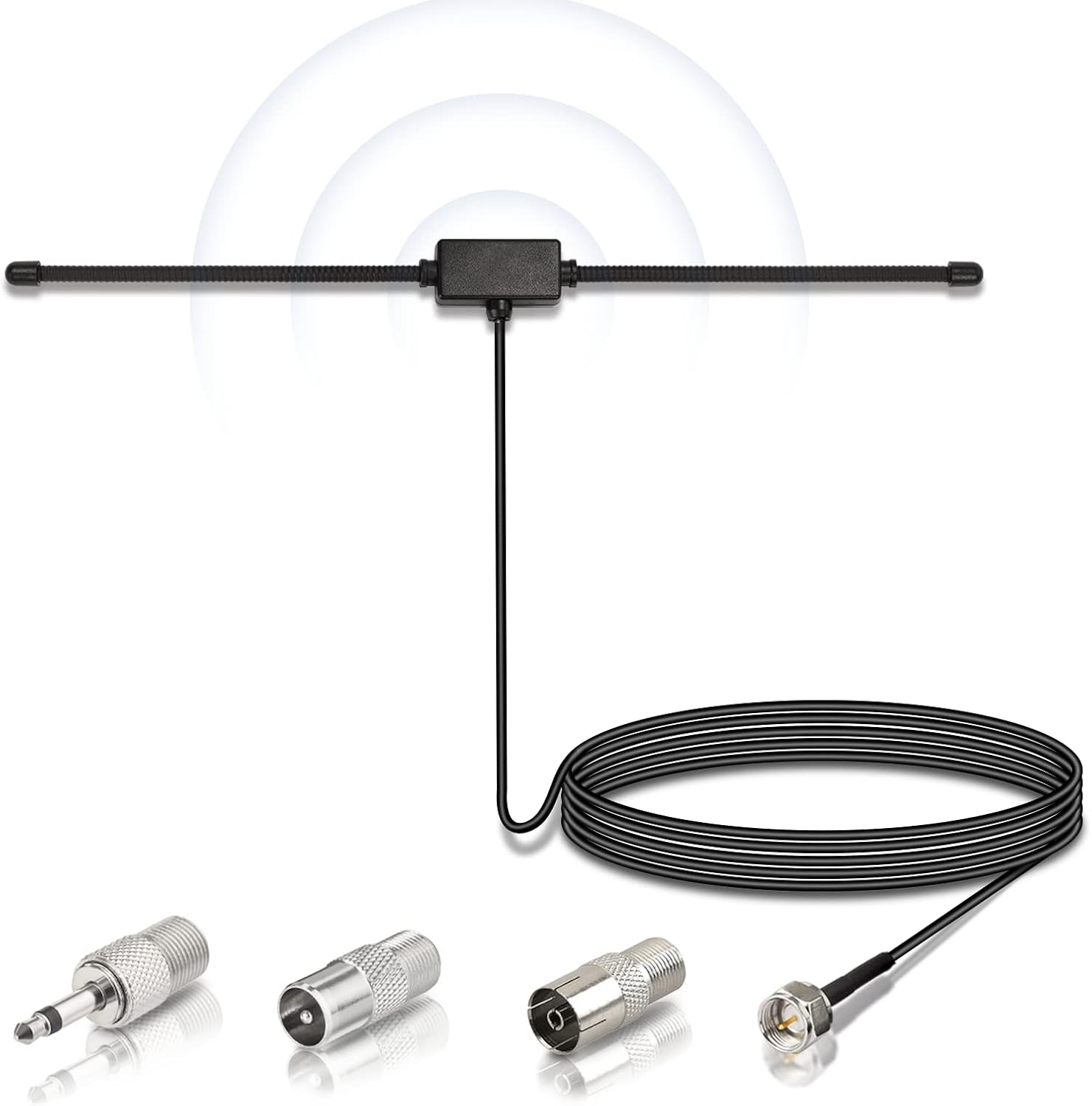 Bingfu DAB FM Radio Antenna FM Dipole Aerial with 3Meter Extension Cable for Indoor Bose Wave Music System DAB Radio Home Stereo Receiver AV Audio Vedio Home Theater Receiver