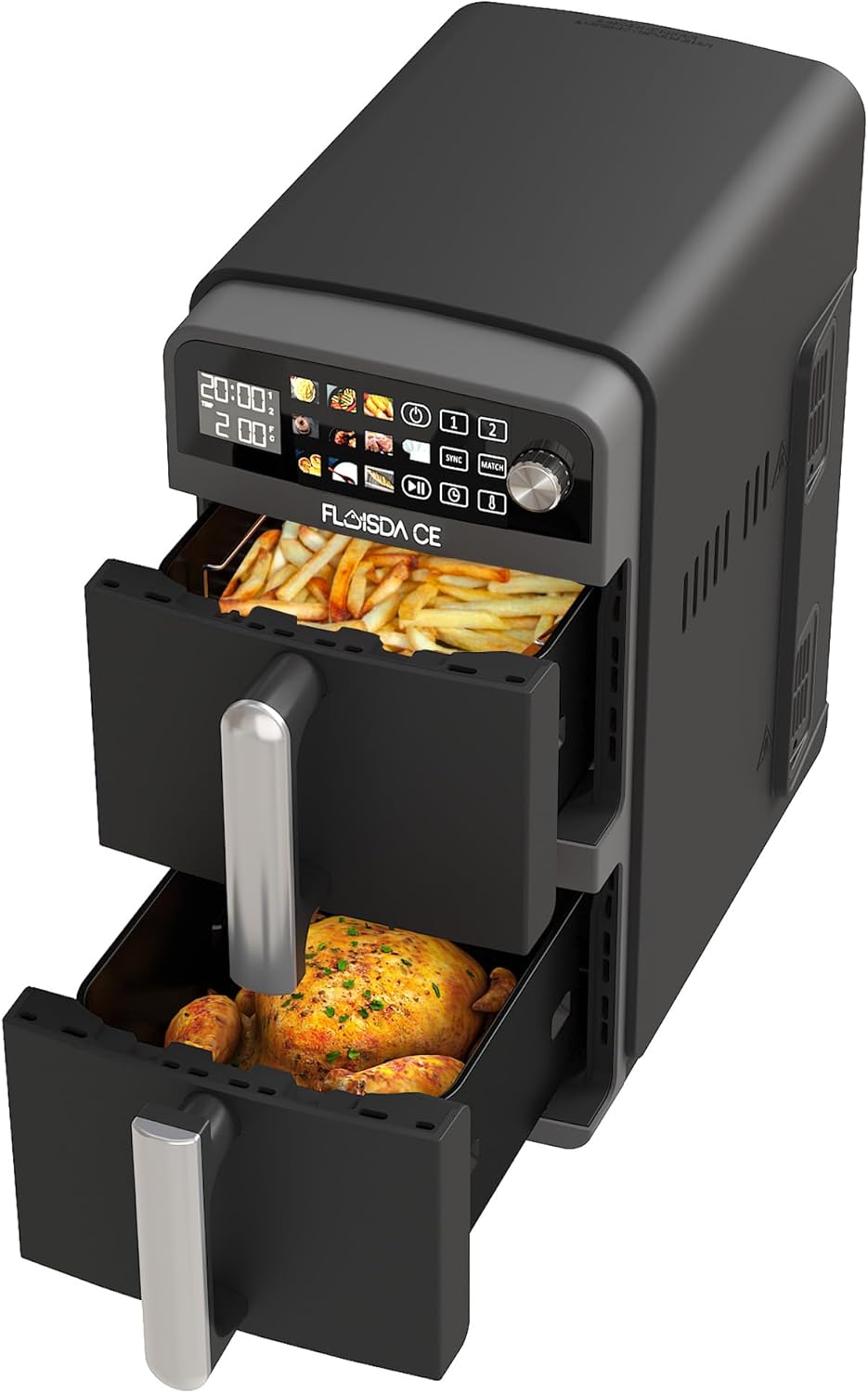 Air Fryer with 2 Baskets 6 in 1 10 Quarters