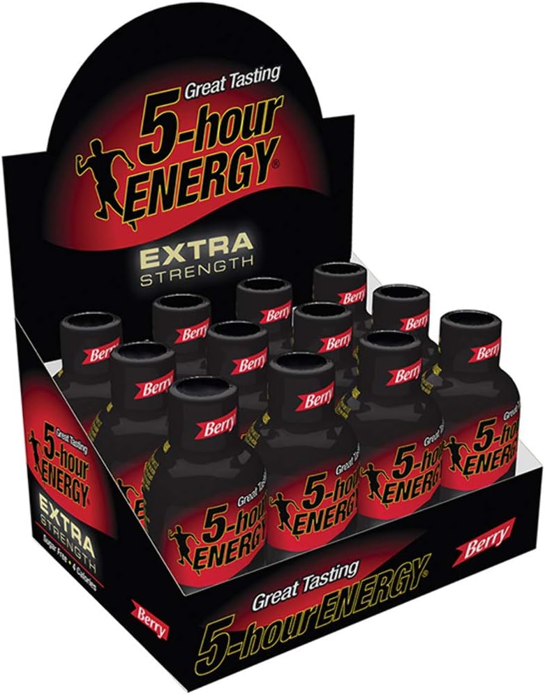 Living Essentials 5-Hour Energy, Extra Strength, Berry, Box of 12