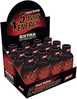 Living Essentials 5-Hour Energy, Extra Strength, Berry, Box of 12