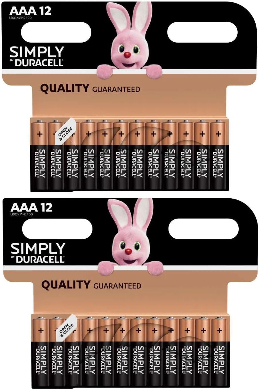 Duracell Simply MN2400 AAA Alkaline Batteries (Pack of 24)