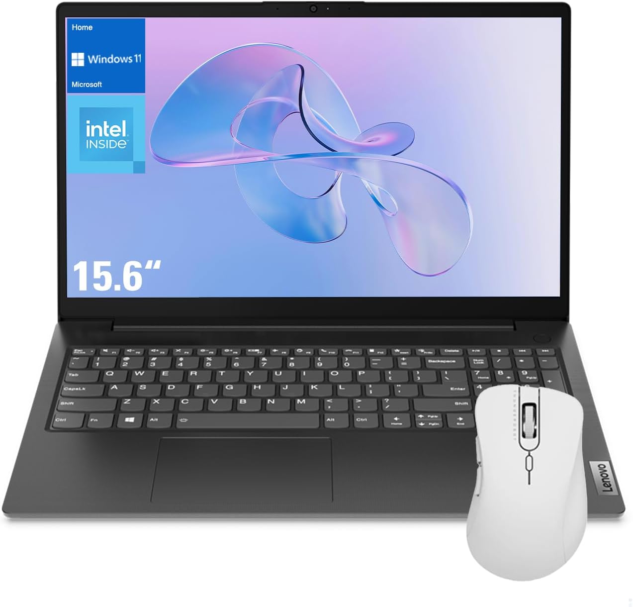 Lenovo V15 Laptop with Wireless Mouse, 15.6" FHD Screen, intel celeron n4500 processor,16GB RAM, 1TB SSD, for Business and Daily Tasks, Dolby Audio, Webcam, HDMI, Wi-Fi, Windows 11 Home, Texture Black