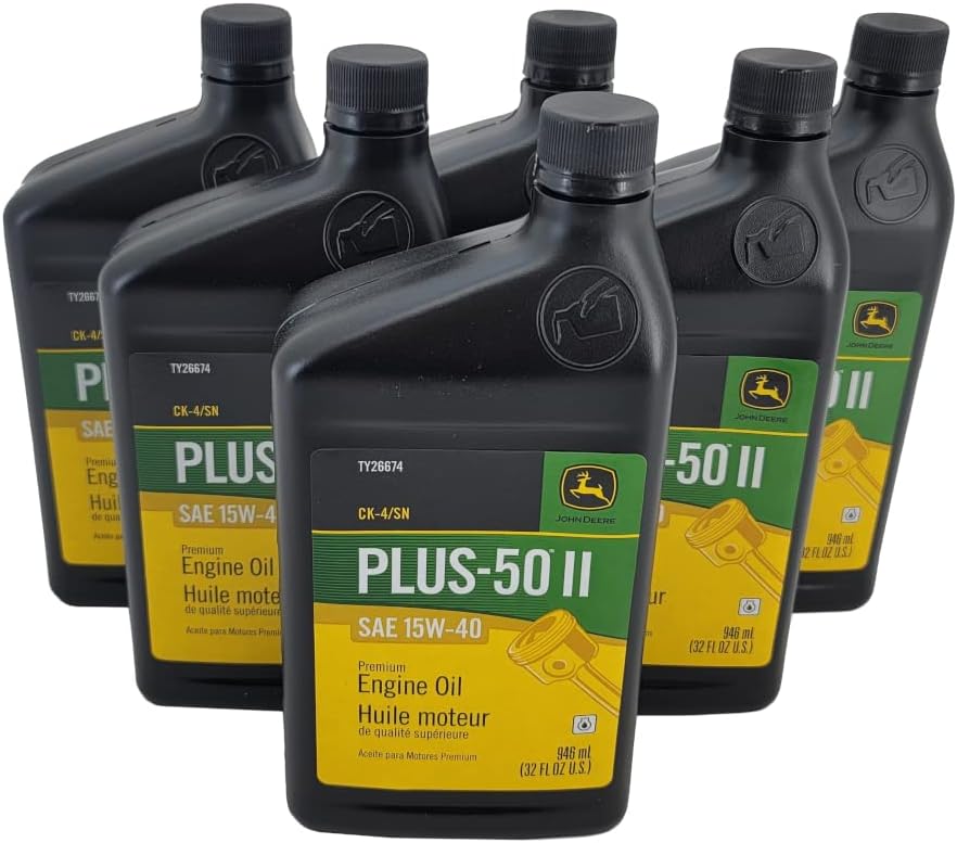 John Deere Original Equipment (6 PACK) 32oz. Plus-50 SAE 15W-40 - TY26674