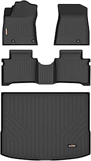 Binmotor-Floor Mats and Cargo Liner for 2023 2024 2025 Kia NIRO/Kia NIRO Hybrid (Not for EV & PHEV), Heavy Duty Car Floor Liners, All Weather Trunk Mat for Kia NIRO 2023 2024 2025 Cargo Mat-Black