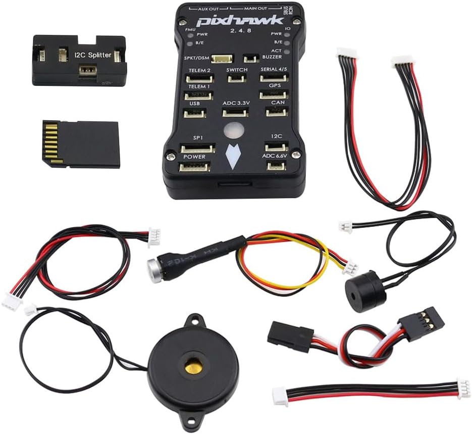 Pixhawk PX4 PIX 2.4.8 Flight Controller 32 Bit Flight Control Board I2C Splitter Expand Module Buzzer Safety Switch 4GB SD Card for FPV Quadcopter Multirotor Drone