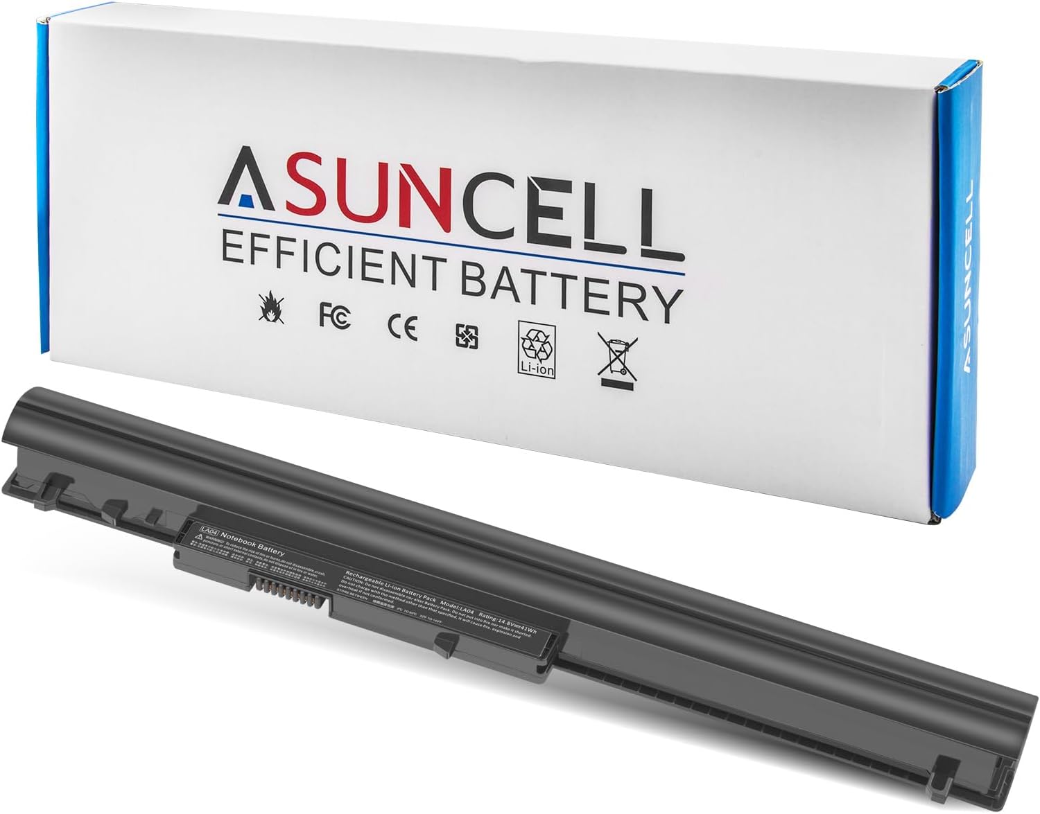 ASUNCELL 776622-001 LA04 Laptop Battery Replacement for HP Pavilion 14 15 241 247 248 340 345 G1 G2 LA03DF 15-F272WM 15-F233WM 15-F211WM 752237-001 728460-001 4 Cells 14.8V 41Wh