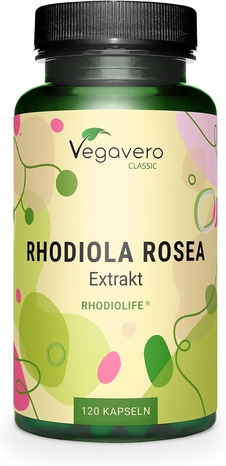 Vegavero Premium Rhodiola Rosea 1200 mg | 3% Rosavins & 1% Salidroside | 120 Capsules | Herbal Adaptogenic Supplement | Rhodiolife® | NO Additives | Vegan