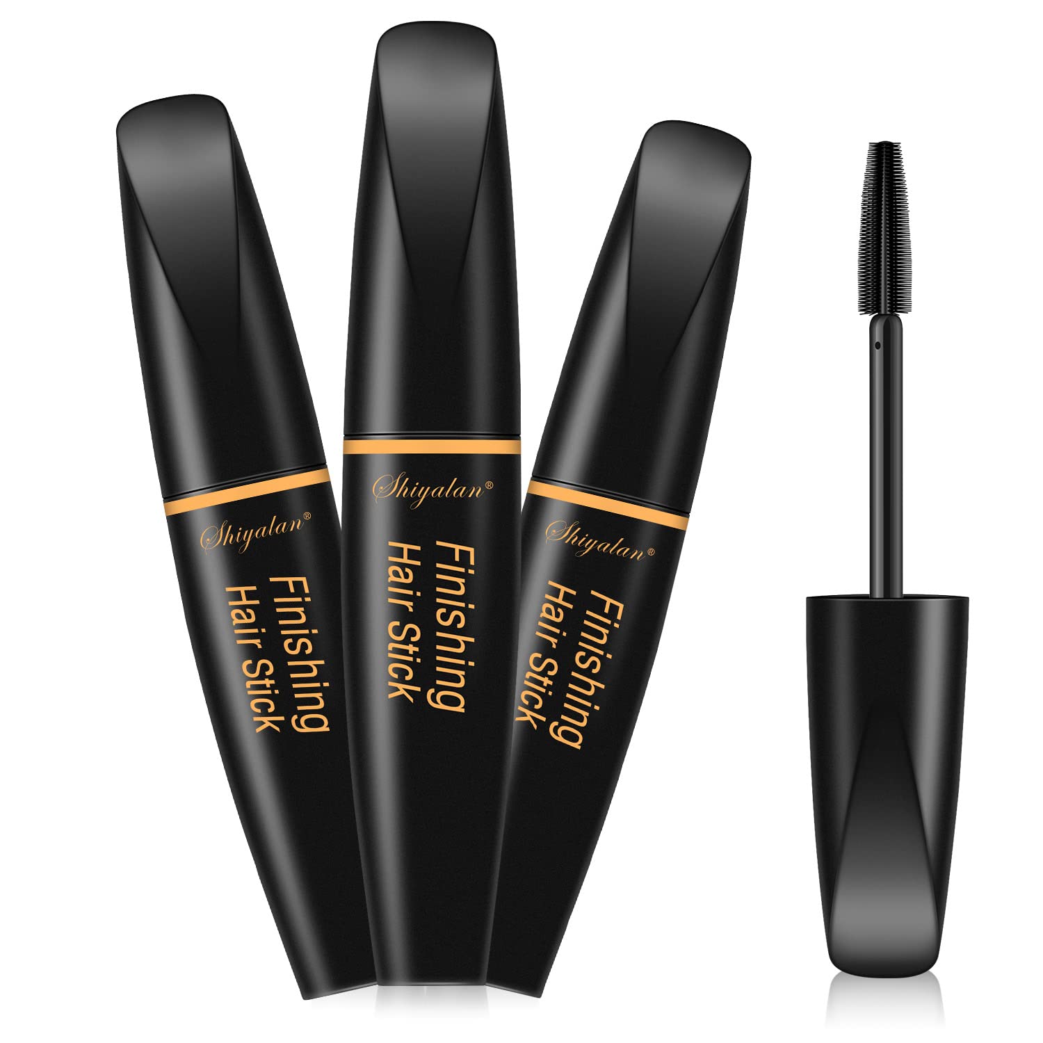 Hair Finishing Stick for Woman 3 Pack, Black, Vegan & Cruelty Free, Tames Flyaways, Smooths Frizz - Hair Mascara for All Hair Types