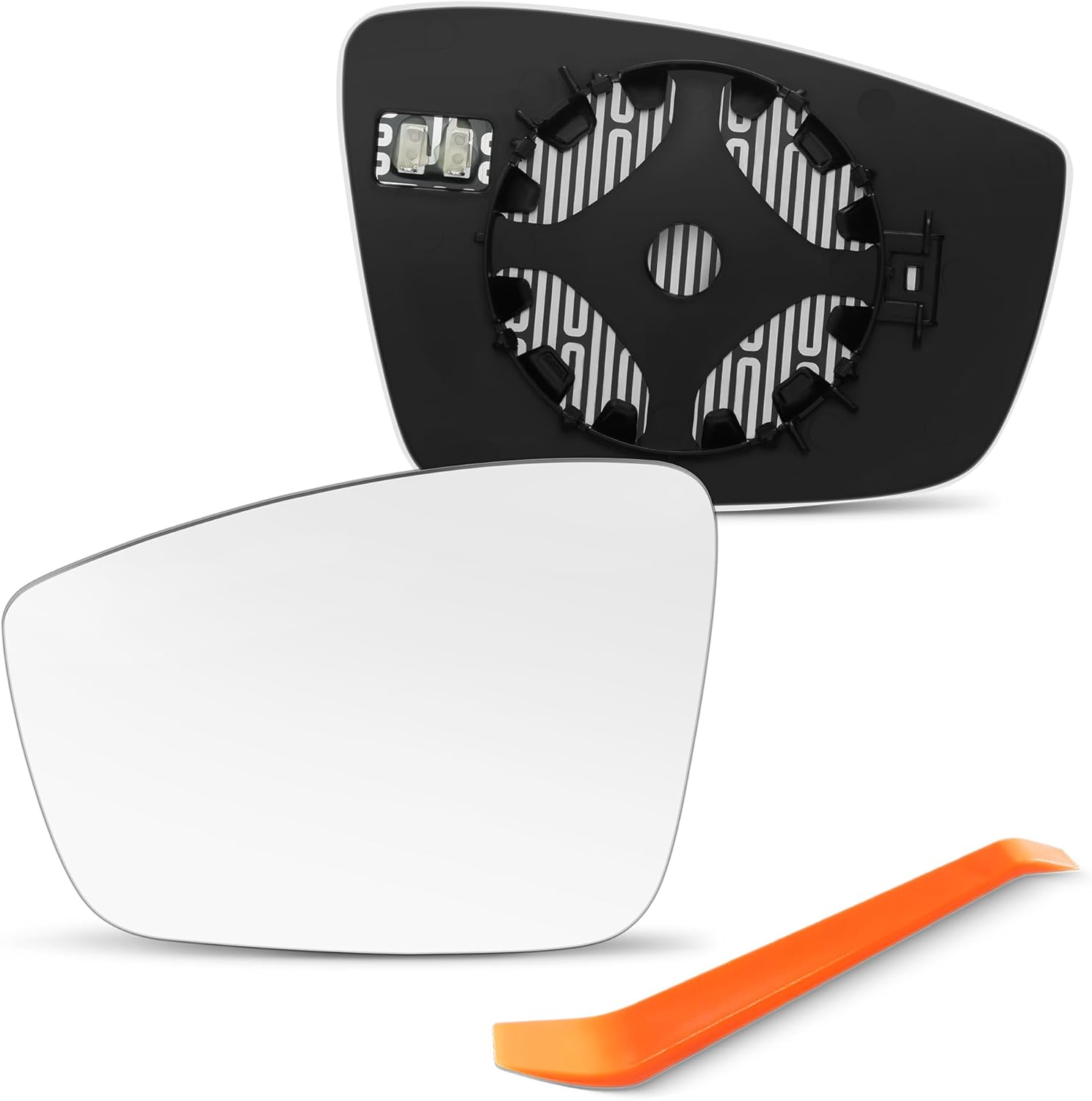 Driver Side Mirror Replacement for Volkswagen VW Passat Jetta Beetle 2011 2012 2013 2014 2015 2016 2017 2018, Left Side Exterior Mirror Glass, Power Heated with Backing Plate