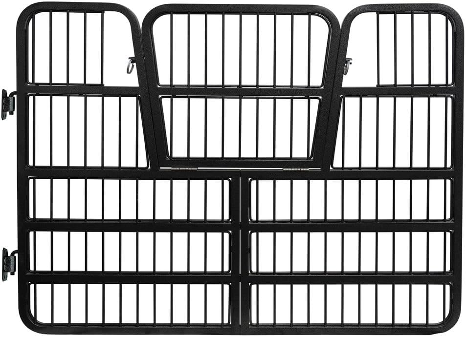 Easy-Up Titan Horse Stall Gates | Heavy-Duty Steel Construction | Rust-Resistant Finish | Ideal for Barn, Farm & Equestrian Use | Gate with Drop Down Yoke - 48" Wide | Color Black Armor