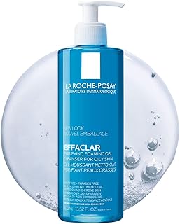 La Roche-Posay Effaclar Purifying Foaming Gel Cleanser for Oily Skin, With Zinc Pidolate To Remove Excess Oil & Shine, Alcohol Free & Oil Free, Face Wash For Oily Skin, Sensitive Skin Tested
