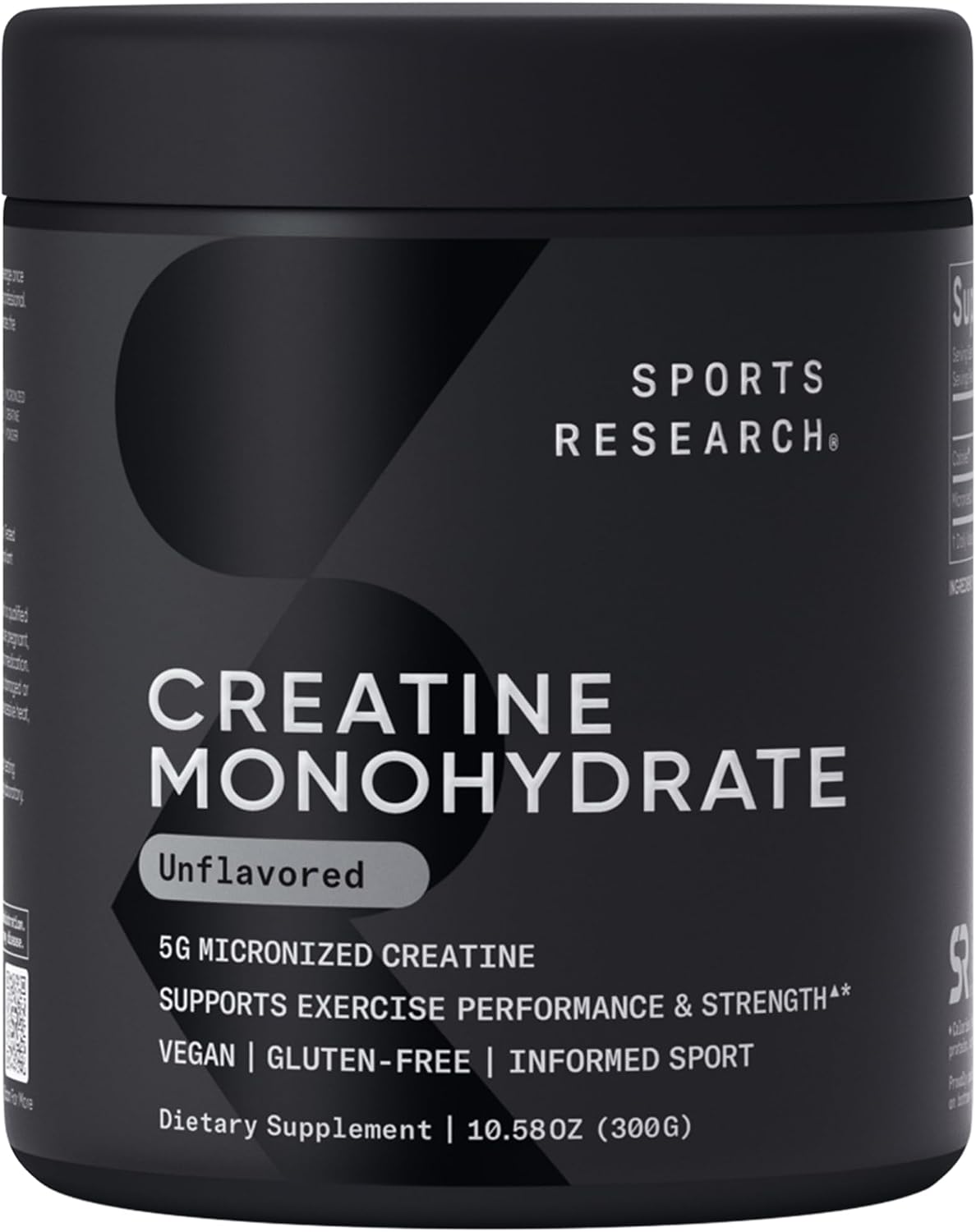 Sports Research® Creatine Monohydrate Powder 5g, Unflavored (60 Servings)
