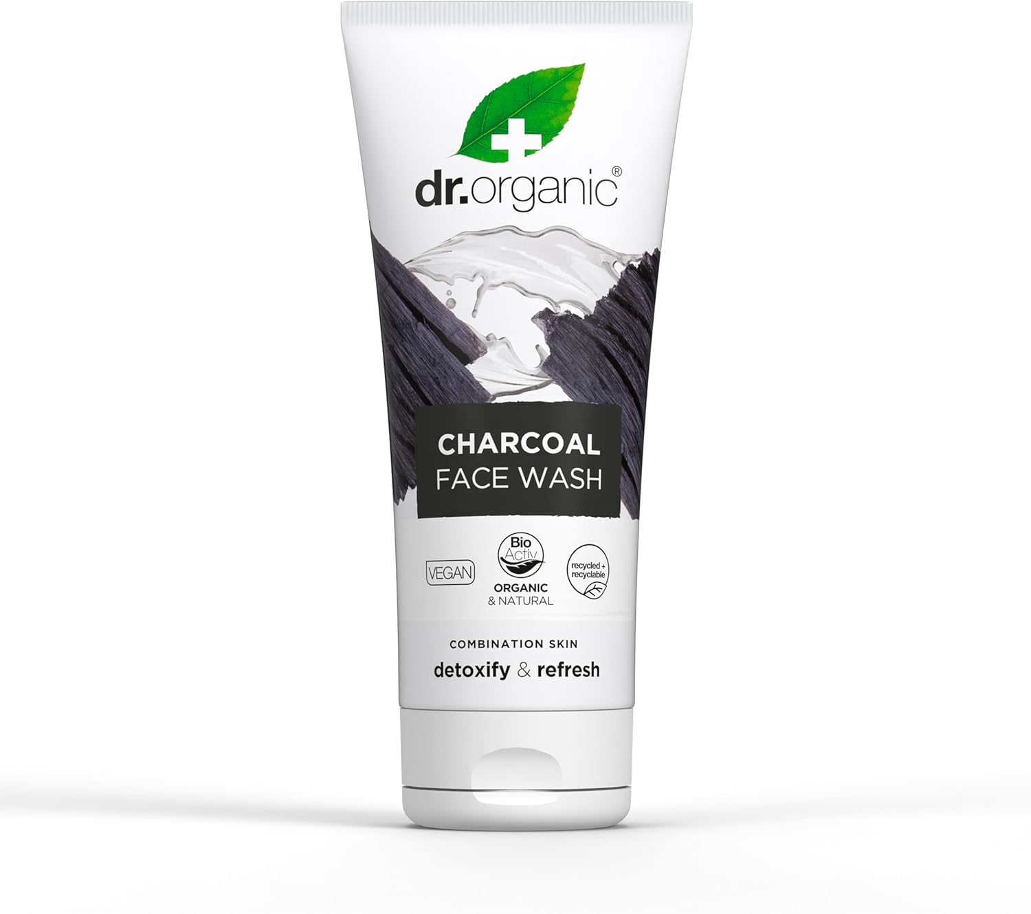 Dr Organic Charcoal Face Wash, Cleansing, For Acne & Clearing Skin , Oily, Problem Skin, Natural, Vegan, Cruelty-Free, Paraben & SLS-Free, Organic, 200ml, packaging may vary