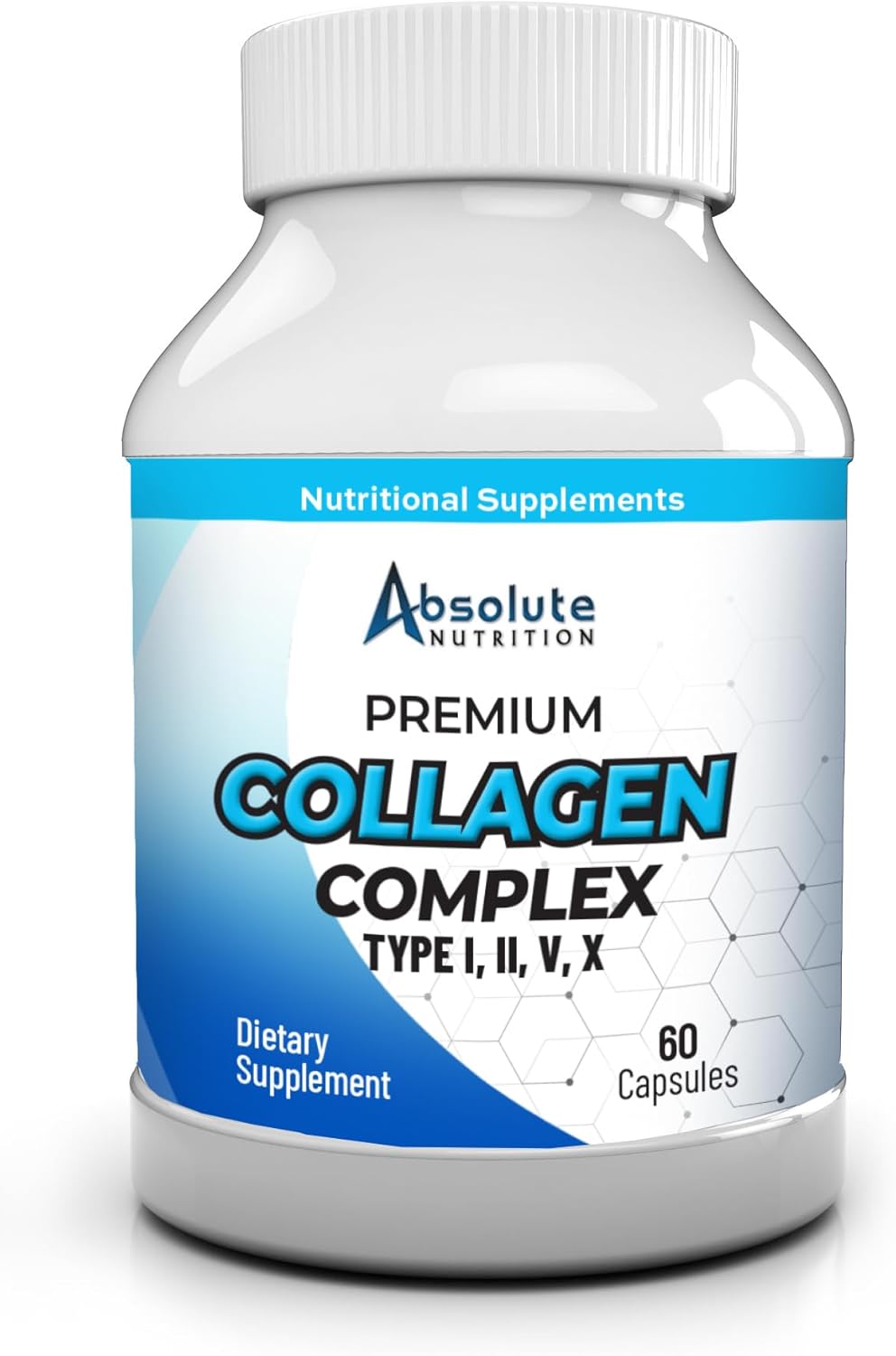 Multi Collagen Complex Capsules - Collagen Peptides Pills with Hyaluronic Acid, Type I, II, III, V, X Collagen - 60ct Supplement for Hair, Skin, Nails & Joint Health - Men & Women