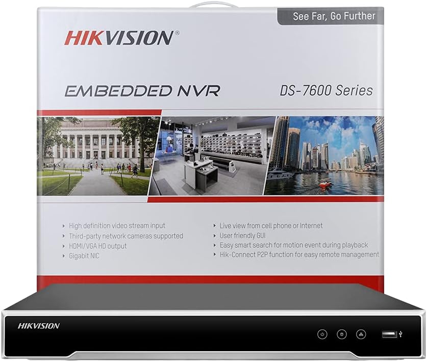 HIK-Tech US 16-Channel PoE 4K Network Video Recorder NVR, Embedded Plug & Play DS-7616NI-Q2/16P（2021 New Version）