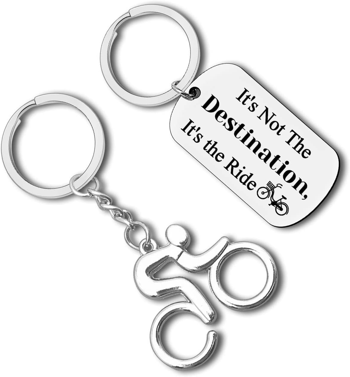 Cycling Keychain Biker Lovers Bike Motorcycle Gifts Jewelry for Racer Cyclists Adventure Gifts Bicycle Race Souvenir Riding Keychain for New Driver Cycling Enthusiast Mountain Biker Present