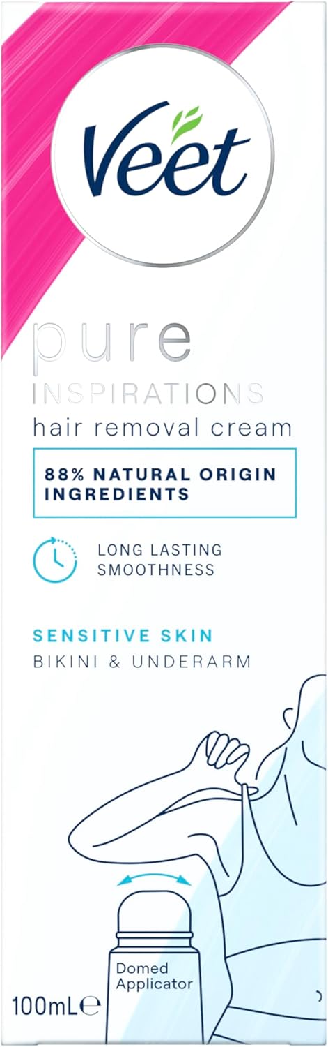 Veet Bikini and Underarm Hair Removal Cream, 100ml