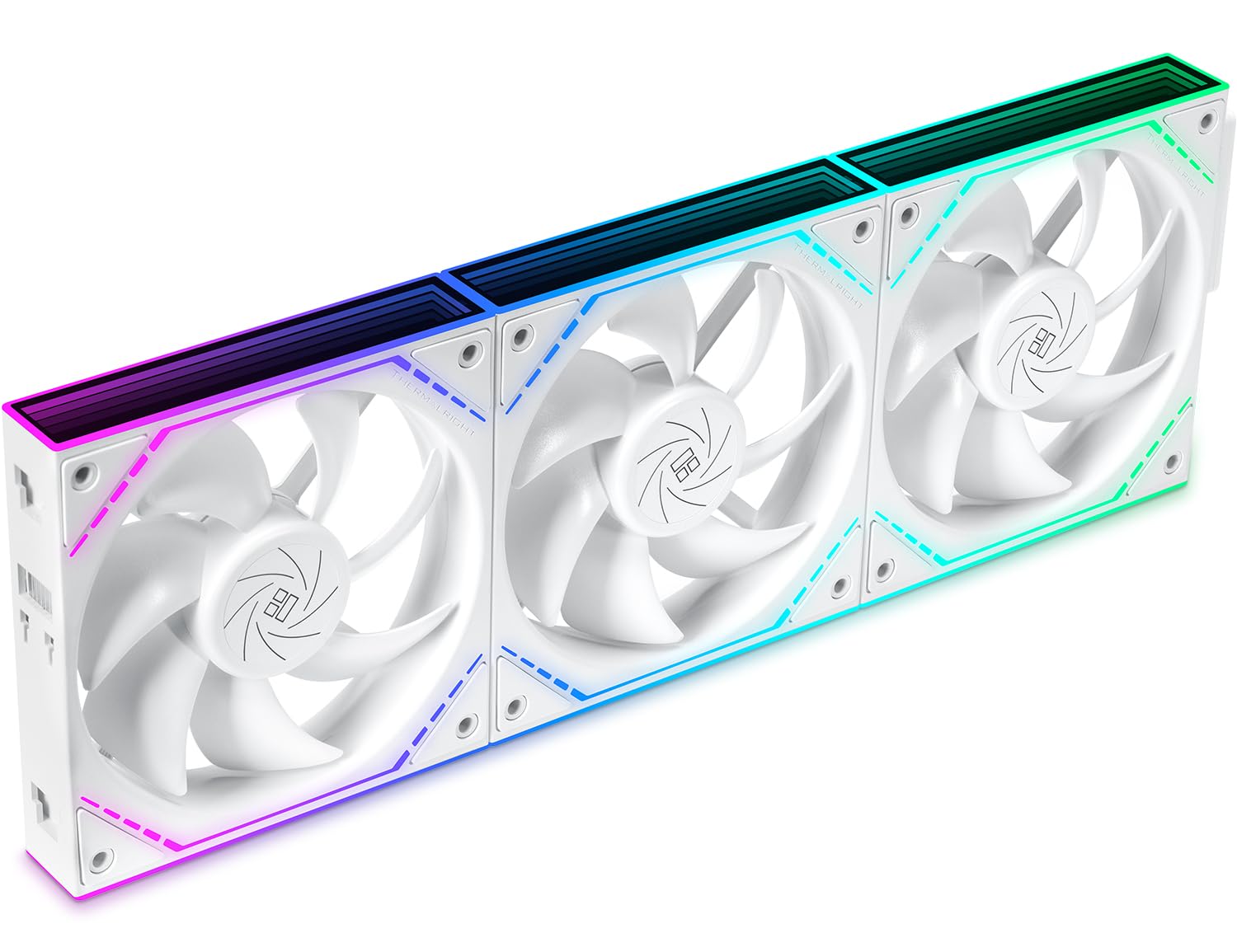 Thermalright TL-M12QW X3 120mm PC Case Fans, 2000RPM High Airflow, ARGB Daisy-Chain, Infinity-Mirror Lighting, 3-Pack