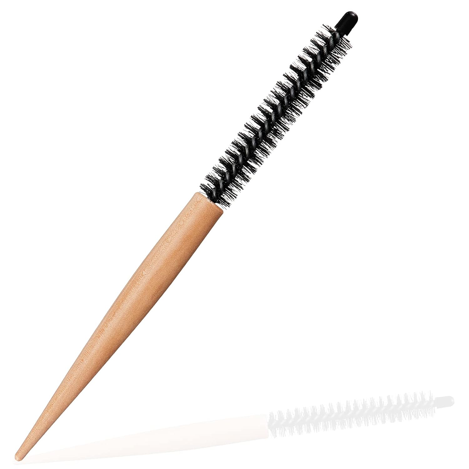 Mini Roller Quiff Brush for Hair Styling - Round Comb for Thin Hair, Short Hair, Bangs, Beard Lifting and Curling (10 Inch)