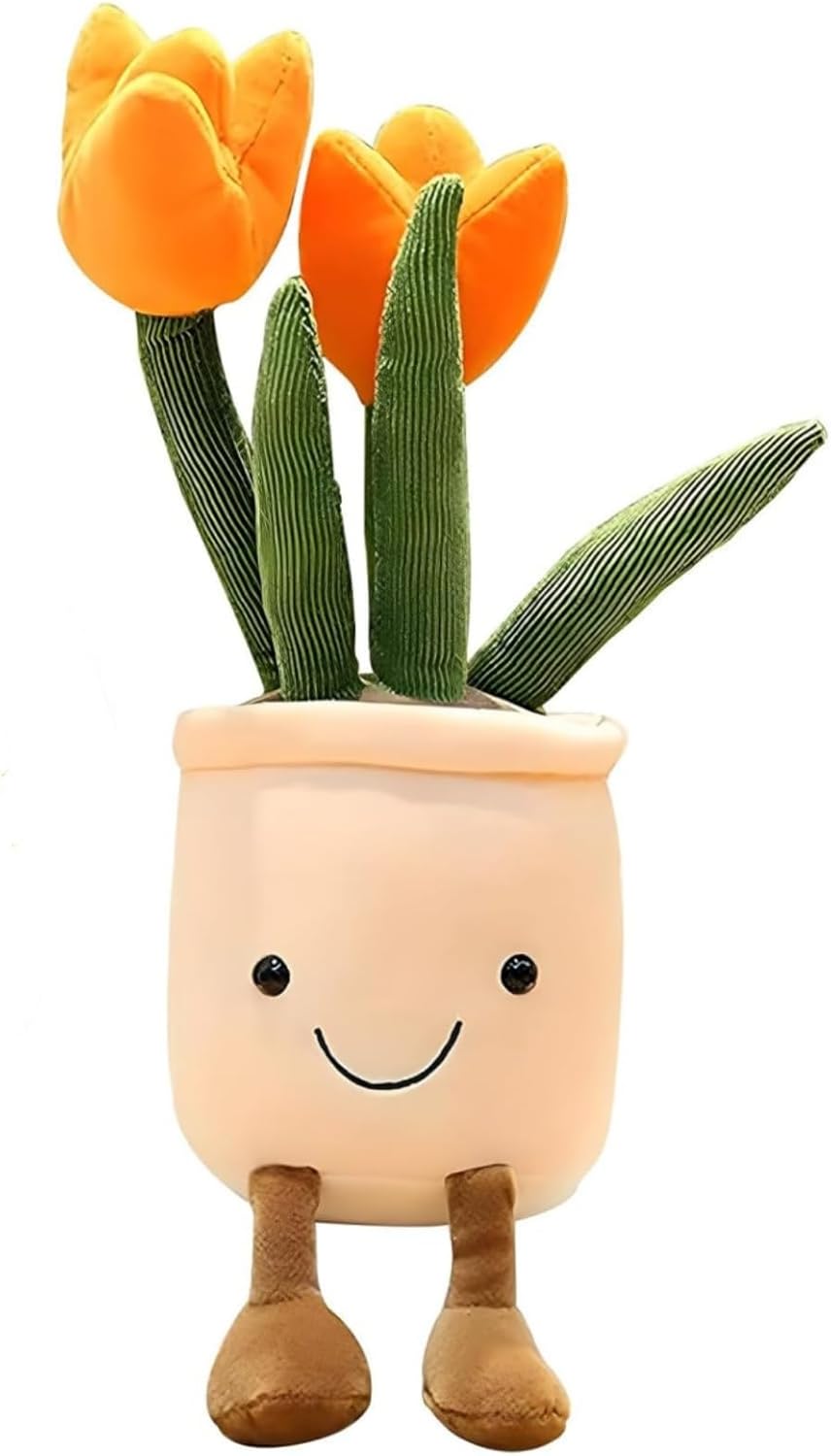 Tulip Plush Toy, Succulents Plush Toy Stuffed Throw Plushie Pillow Doll, Cute Soft Plants Throw Pillow for Christmas Birthday Gifts (Tulip)