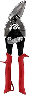 MIDWEST Special Hardness Aviation Snip - Left Cut Offset Stainless Steel Cutting Shears with Forged Blade & KUSH'N-POWER Comfort Grips - MWT-SS6510L