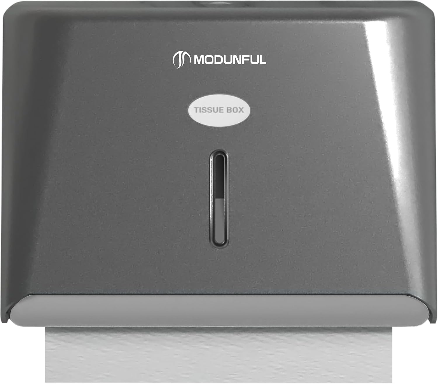 modunful Wall-Mounted Paper Towel Dispenser: Built-in Sample Towel – ABS Wall Box, Grey Pearl Finish, Two Lock Options, No Drilling Installation for Apartments & Small Spaces & RV