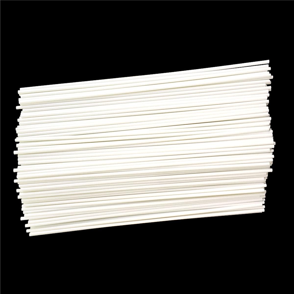 50PCS Diameter 0.5mm Length 250mm White ABS Styrene Plastic Round Bar Rods for DIY Toys Doll House, DIY Sand Table Model, DIY Scene Making, Building Making
