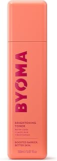 BYOMA Brightening Toner - Gently Exfoliating, Brightening Facial Toner with Lipids & Lactic Acid - Alcohol Free Toner - Brighten & Hydrate Skin - Barrier Repair Toner - 5.07 fl. oz