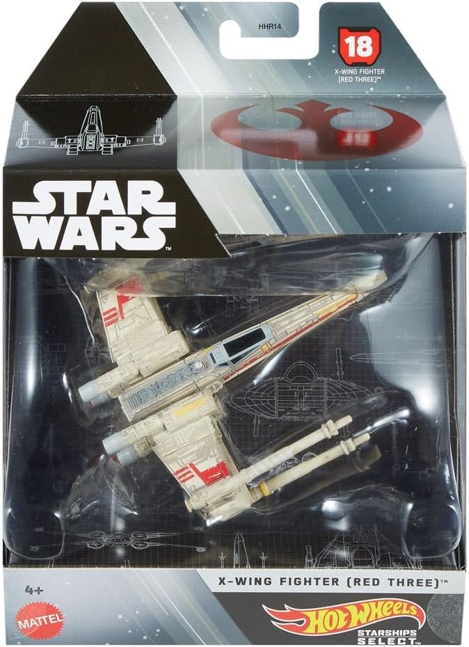 Hot Wheels Star Wars Starships Select Premium Diecast X-Wing Fighter (Red Three)