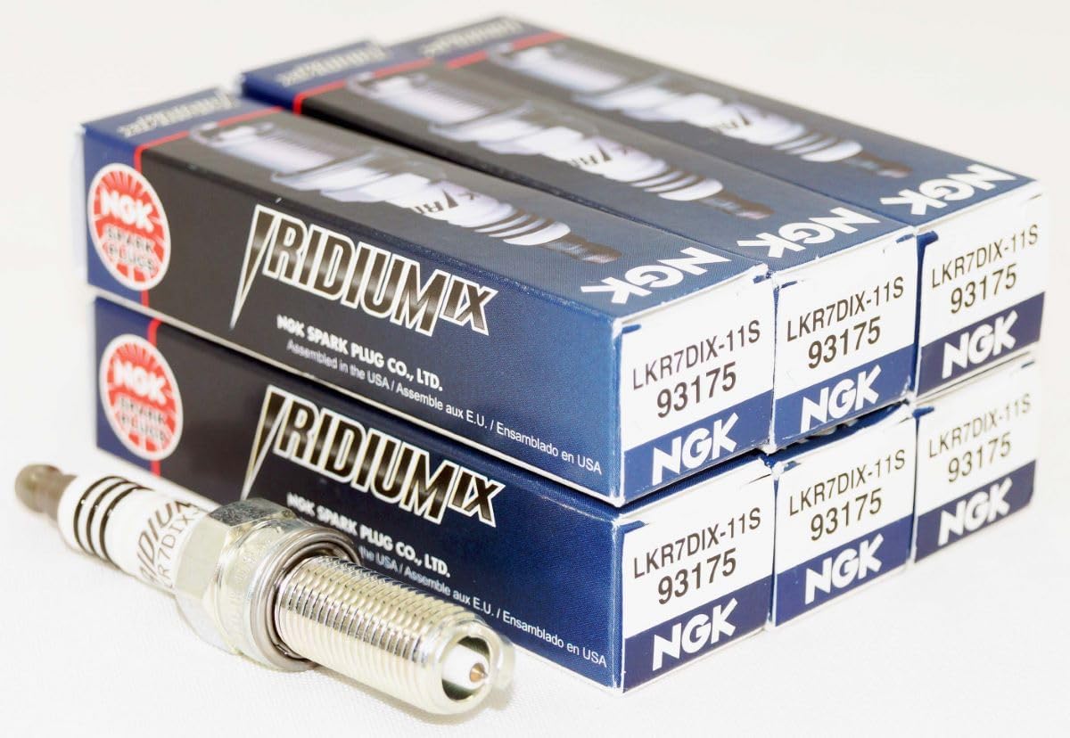 OVERSTOCKDIRECT Genuine OEM Iridium Spark Plug LKR7DIX-11S 93175 (6 Pack) Made by NGK