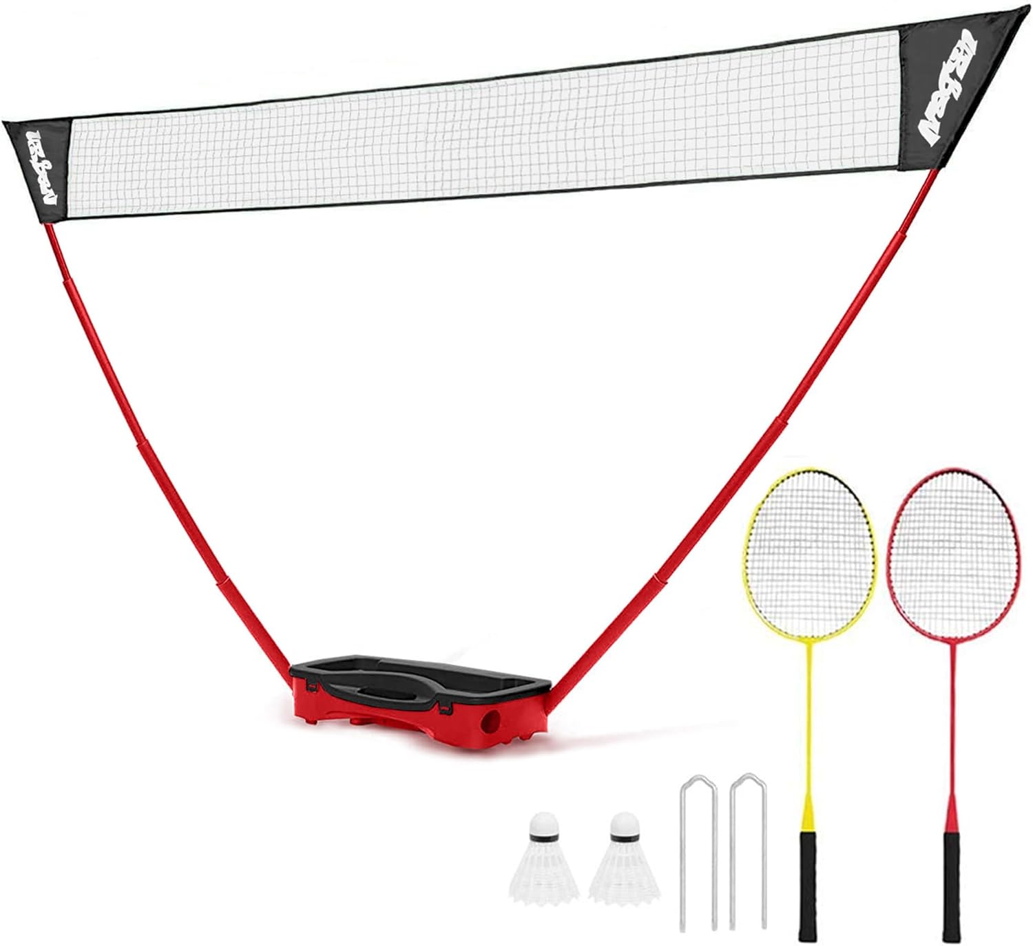 Urban Pop Up Badminton Set [Full Set] • SIZE 3M • Includes: 2 x Rackets, 2 x Shuttlecocks, 1 x Net & Post and Storage Case