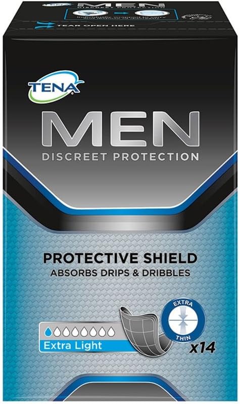 Tena for Men Protective Shield Extra Light 14 Pads x 12 Packs