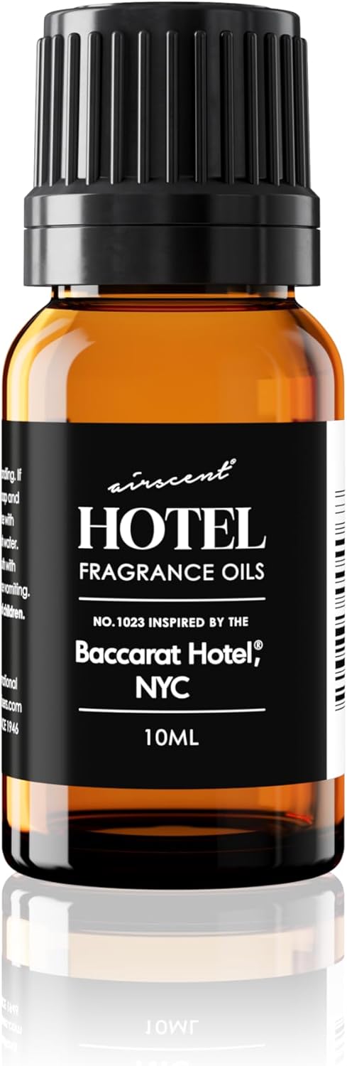AirScent Hotel Diffuser Oil Inspired by The Baccarat Hotel Scent - Love Affair Fragrance Oil No. 1023 for Ultrasonic and Waterless Diffusers and Crafting - 10 mL, 0.34 fl oz Glass Bottle with Dropper