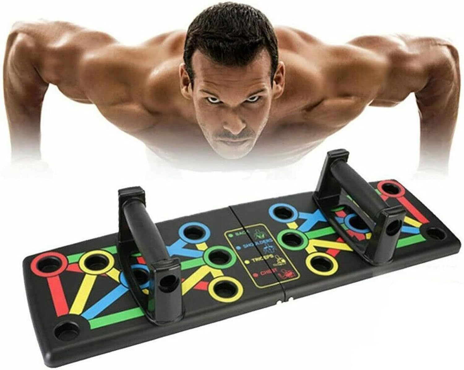 True Face Push Up Board Foldable 14 in 1 Press Up Boards push up equipment Fitness Gym Muscle Strength perfect push up, Portable Exercise Equipment for Men Women Home Workouts push up machine