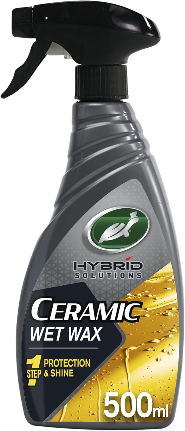 Turtle Wax Hybrid Solutions Ceramic Wet Car Wax, Spray on Concentrated Car Wax & Polish Spray, 500ml, Pack of 1, Fruity Scent, Quick & Easy, Post Wash - Dry, Shine & Protect your Car in One Easy Step