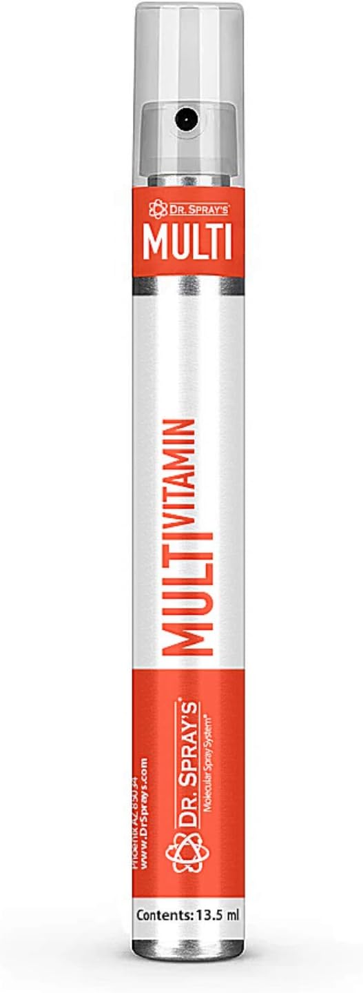 Dr. Spray's ® Multi-Vitamin (30-Day Supply) Women and Men, Great Tasting, Fast-Acting, Vegetarian, Non-GMO, 100% DV Vitamin B12 and D3