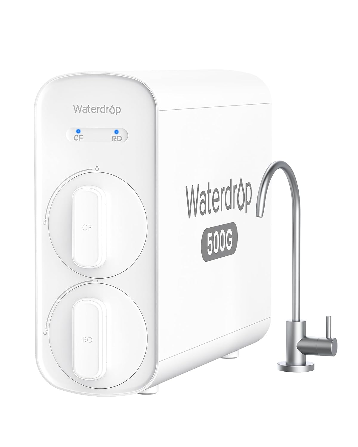Waterdrop G5P500 Reverse Osmosis Water Filter, NSF/ANSI 372 Certified, 7 Stage Reverse Osmosis System, 500G RO Water Filtration System, 2:1 Pure to Drain, Reduces TDS PFAS, BPA Free