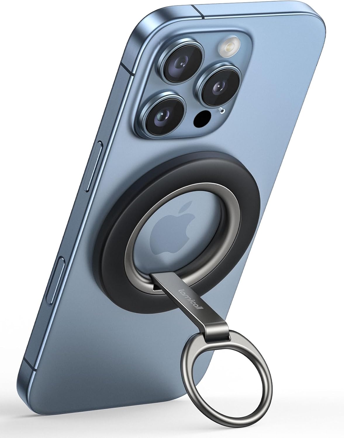 Lamicall Magnetic Phone Ring Stand for MagSafe - [2025 Upgraded Dual-Hinge] 360 Rotating Phone Holder Grip, Super Magnet Kickstand, Mag Safe Accessories for iPhone 16/15/14/13/12 Series, Androids