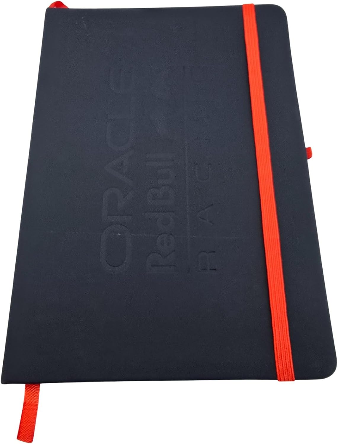 HOX Oracle Red Bull Racing Embossed Notepad with Pen Loop & Bookmark | 80 Page Journal Notebooks | Blue Color Hard Cover with A5 Sheet Lined Pages | Gift for F1 Racing Fan | F1 Merch Stationery