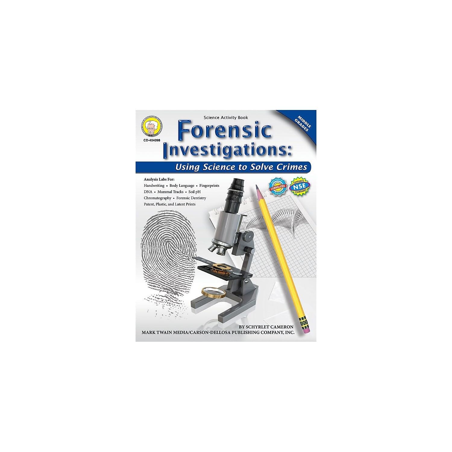 Mark Twain Forensic Investigations Workbook, Using Science to Solve High Crimes Middle School Books, Critical Thinking for Kids, DNA and Handwriting Analysis Labs, Classroom or Homeschool Curriculum