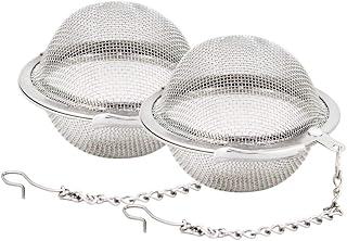 Fu Store 2pcs Stainless Steel Mesh Tea Ball 2.1 Inch Tea Strainers Tea Infuser Strainer Filters for Tea