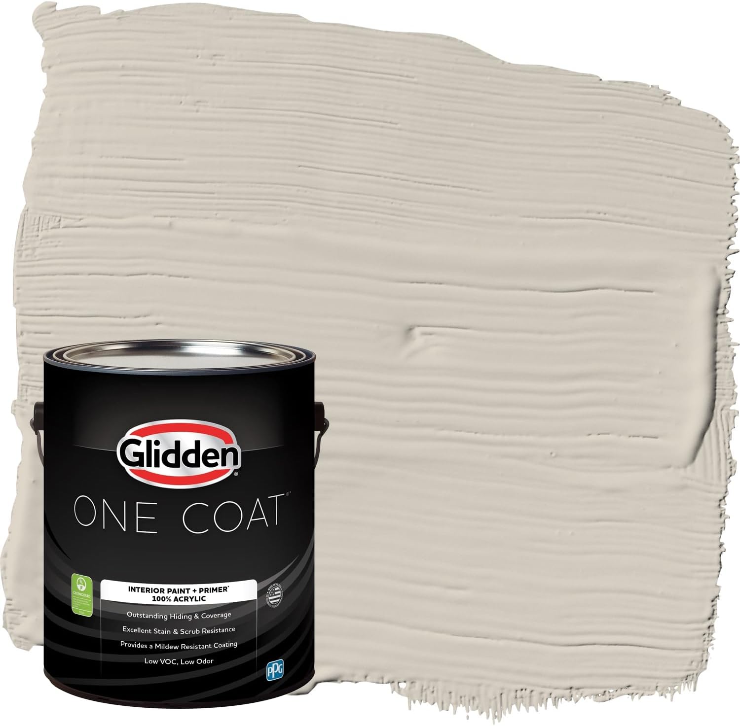 Glidden One Coat 1 gal. Dust Bunny/Beige Flat Interior Paint with Primer