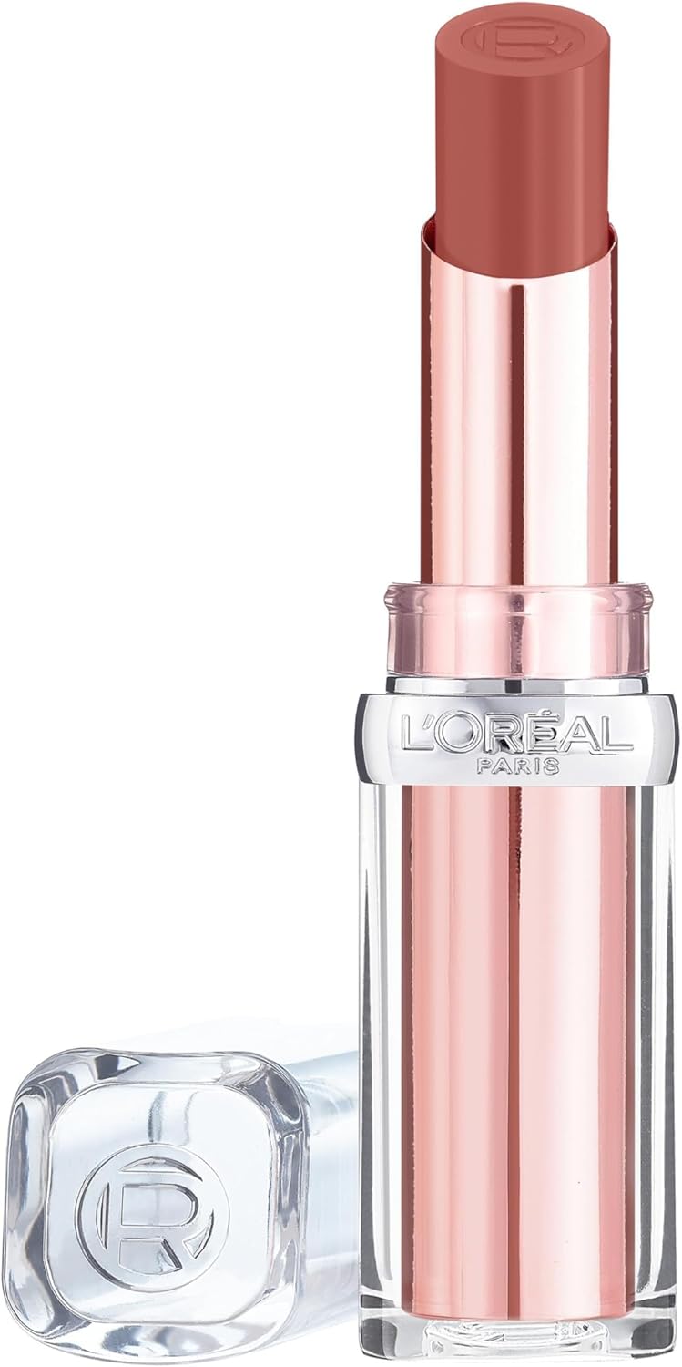 L'Oreal Paris Lipstick, Balm-In-Lipstick, Keep Lips Hydrated and Smooth, Natural-Looking Shiny Finish, Glow Paradise, 191 Nude Heaven?
