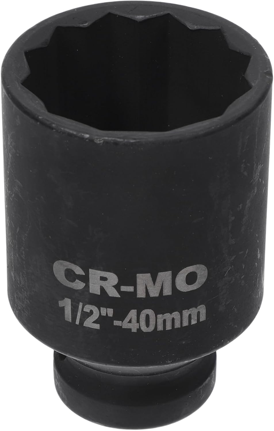 HEROFFIX 1 Pcs Impact Socket Durable Hardware Tool 78mm Black High Carbon Steel 12 Point 40mm for Car Motorcycle Dirtbike Repair 1/2 Inch Drive