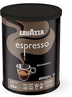 Lavazza Espresso Ground Coffee Blend, Medium Roast, 8-Oz Cans, Pack of 4 (Packaging May Vary) Premium Blend, Value Pack, Non-GMO, 100% Arabica, Rich-bodied