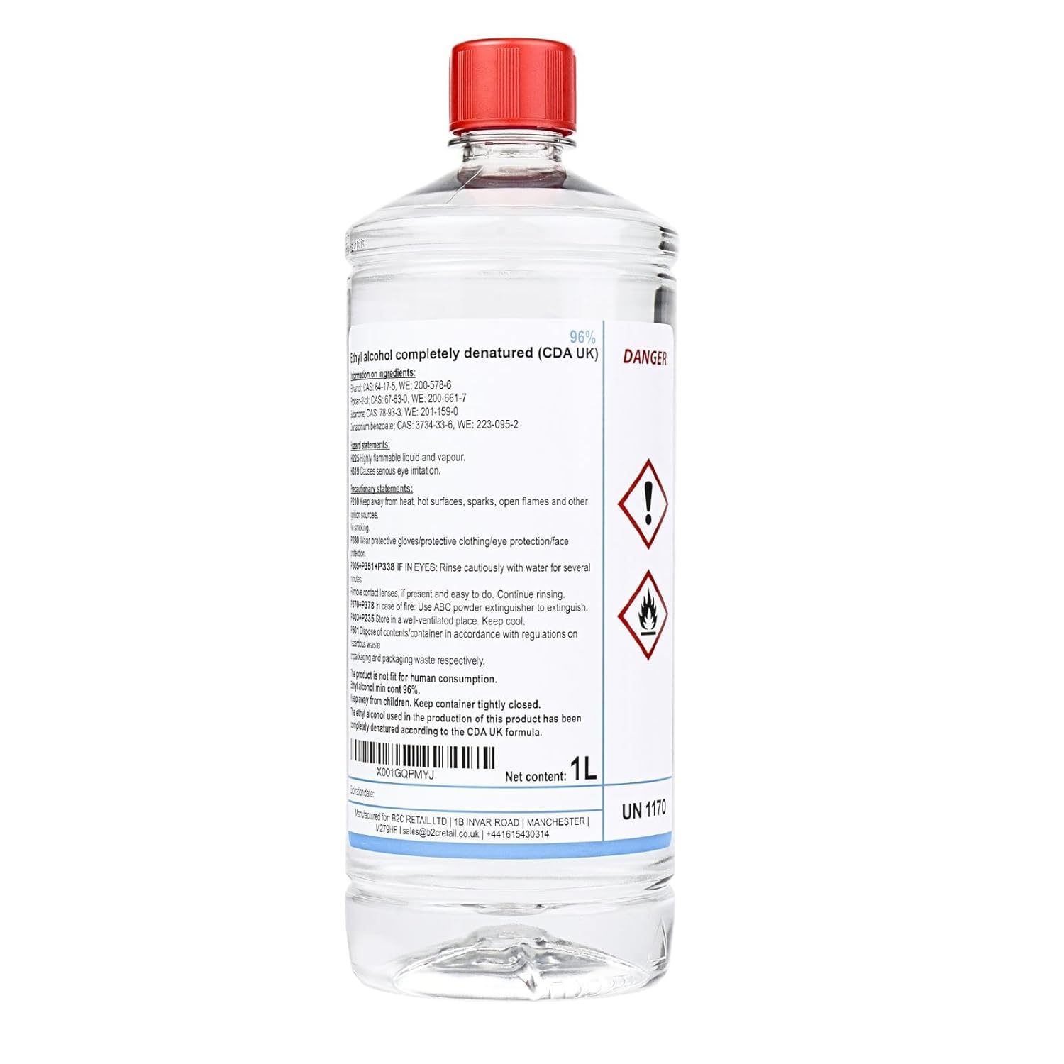 Ethanol Ethyl - denatured Alcohol 96% 1L - 2L - 6L (2 x 1L)