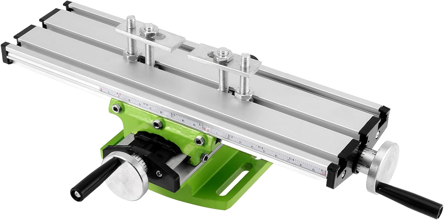 12.2 Inches Milling Machine Worktable, Multifunction Mill Working Table, X-Y Axis Milling Machine for Mini Drill and Drill Bracket